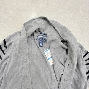 American Rag Gray and Black Striped Cardigan XL